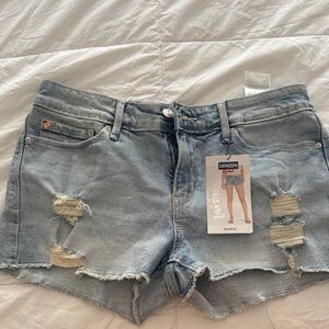 Denizen from Levi's Women's Distressed Light Blue Jean Shorts